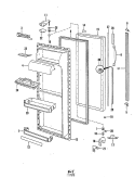 FRESH FOOD DOOR Diagram and Parts List for CRD22EA-3A 5M74B Amana Refrigerator