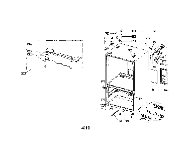 Cabinet Diagram and Parts List for 11173309911  Kenmore Refrigerator