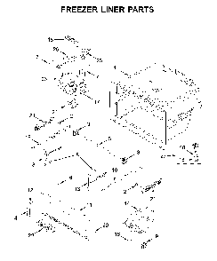 Freezer liner parts Diagram and Parts List for  Maytag Refrigerator