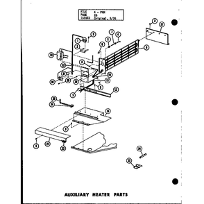 Auxiliary Heater Parts Diagram and Parts List for D54475-3 P54475-3C Amana Air Conditioner