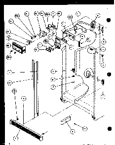 Section 9 Diagram and Parts List for SL22JB-P1116005W  Amana Refrigerator