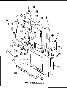 Upper Door Parts Diagram and Parts List for ESR14E-P73953-28W  Amana Refrigerator
