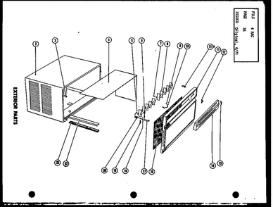 Exterior Parts Diagram and Parts List for FC24-3H-1 P54302-54R Amana Air Conditioner