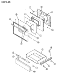 DOOR Diagram and Parts List for  Magic Chef Range