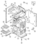 BODY / OVEN Diagram and Parts List for  Magic Chef Range