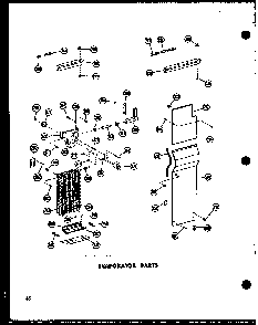 Evaporator Parts Diagram and Parts List for SD19W-P60340-36W  Amana Refrigerator