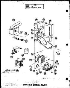 Control Panel Parts 1 Diagram and Parts List for PKM3-1H P55196-5C Amana Air Conditioner