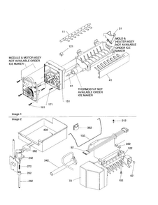 Ice Maker Assembly And Parts Diagram and Parts List for BRD18V1E-P1326501WB  Amana Refrigerator
