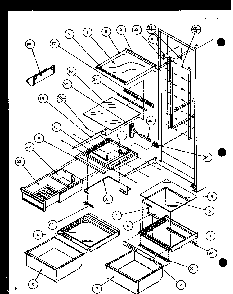 Section 15 Diagram and Parts List for SL22JB-P1116005W  Amana Refrigerator