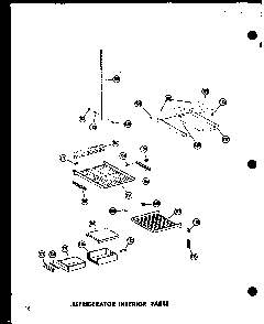 Refrigerator Interior Parts Diagram and Parts List for SD19W-P60340-36W  Amana Refrigerator