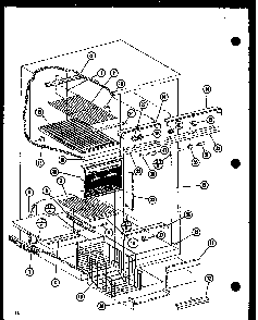 Freezer Shelves Diagram and Parts List for SDI22F-L-P7700011WL  Amana Refrigerator