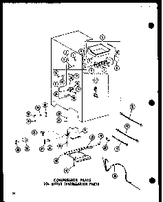 Section 13 Diagram and Parts List for SP19E-L-P74100-2WL  Amana Refrigerator