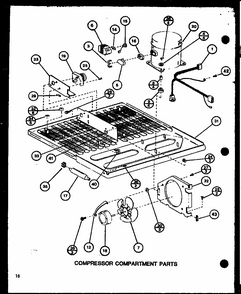 Compressor Compartment Parts (tm16j/p7739001w) (tr16j/p7739002w) Diagram and Parts List for TM20J-P7739008W  Amana Refrigerator