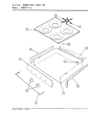 BURNER BOX & MAIN TOP Diagram and Parts List for BT85P-4  Magic Chef Cooktop