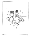 TOP ASSEMBLY Diagram and Parts List for  Magic Chef Range
