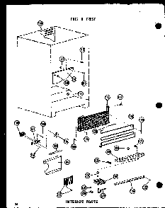 Section 7 Diagram and Parts List for UF12K-AG P60250-9WG Amana Freezer