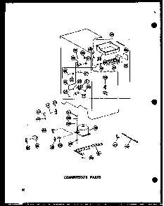 Compressor Parts Diagram and Parts List for SD19W-P60340-9W  Amana Refrigerator
