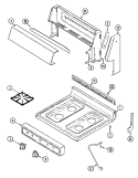 TOP ASSEMBLY Diagram and Parts List for CRL5300BXW  Maytag Range