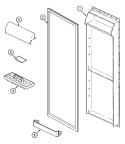FRESH FOOD INNER DOOR Diagram and Parts List for RC223AV  Amana Refrigerator