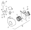 BLOWER Diagram and Parts List for  Jenn-Air Dishwasher