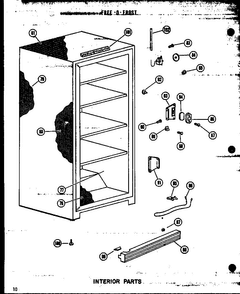 Section 3 Diagram and Parts List for UF12W-AG P60345-1WG Amana Freezer