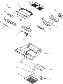 Controls Diagram and Parts List for ABB2223DEB1  Amana Refrigerator