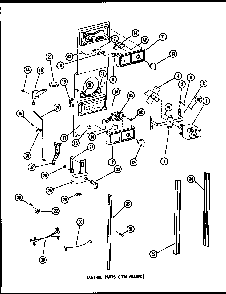 Control Parts Diagram and Parts List for ESR14E-P73953-28W  Amana Refrigerator
