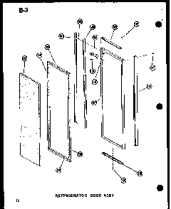 Refrigerator Door Assy Diagram and Parts List for SDI22W-P60350-32W  Amana Refrigerator
