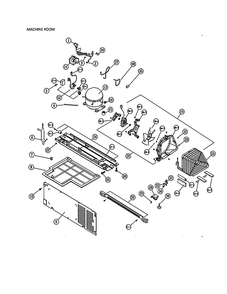 Machine Room Diagram and Parts List for 11161202715  Kenmore Refrigerator