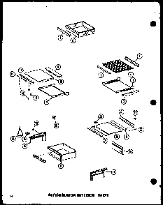 Refrigerator Interior Parts Diagram and Parts List for SP19E-C-P74870-2WC  Amana Refrigerator