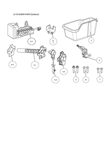 Ice Maker Parts Diagram and Parts List for 11161269220  Kenmore Refrigerator