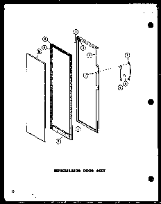 Refrigerator Door Assy Diagram and Parts List for SP19E-G-P74870-13WG  Amana Refrigerator