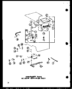 Compressor Parts Ice Maker Installation Parts Diagram and Parts List for ESR22C-G-P73900-10WG  Amana Refrigerator