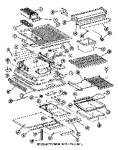 Freezer -refrigerator Parts Diagram and Parts List for ESR14E-P73953-28W  Amana Refrigerator
