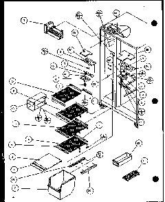 Section 7 Diagram and Parts List for SL22JB-P1116005W  Amana Refrigerator
