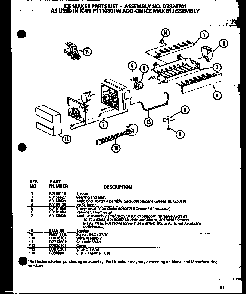 Section 18 Diagram and Parts List for SL22JB-P1116005W  Amana Refrigerator