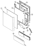 DOOR Diagram and Parts List for  Maytag Dishwasher