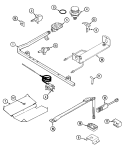GAS CONTROLS Diagram and Parts List for  Magic Chef Range