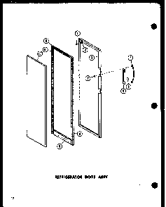 Section 1 Diagram and Parts List for SP19E-L-P74100-2WL  Amana Refrigerator