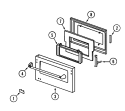 DOOR Diagram and Parts List for  Jenn-Air Range