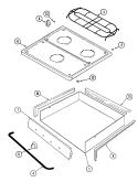 TOP & BURNER BOX Diagram and Parts List for CLZ8501BDH  Magic Chef Cooktop
