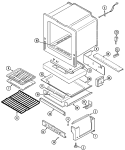 OVEN / BASE Diagram and Parts List for MGR5510ADW  Maytag Range