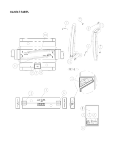 Handle Parts Diagram and Parts List for 11161209716  Kenmore Refrigerator