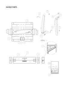 Handle Parts Diagram and Parts List for 11160512913  Kenmore Refrigerator