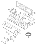 CONTROL PANEL Diagram and Parts List for  Maytag Dryer