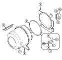 TUMBLER Diagram and Parts List for  Crosley Dryer