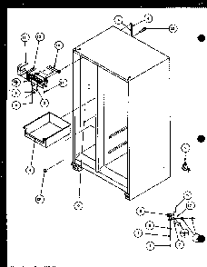 Section 10 Diagram and Parts List for SDB20H-P7836031W  Amana Refrigerator