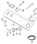 CONTROL PANEL Diagram and Parts List for  Maytag Washer