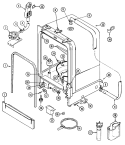 TUB Diagram and Parts List for  Crosley Dishwasher