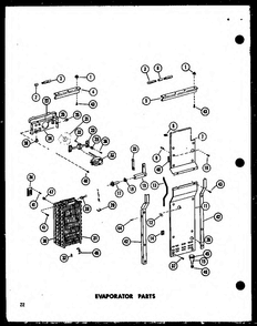 Evaporator Parts Diagram and Parts List for SP19E-G-P74870-13WG  Amana Refrigerator